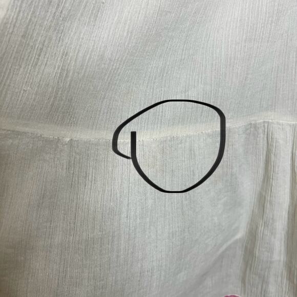 Free People Dress XS High Low Peasant Boho Prairie Flowy Gauzy Embroidered Midi - Picture 13 of 14